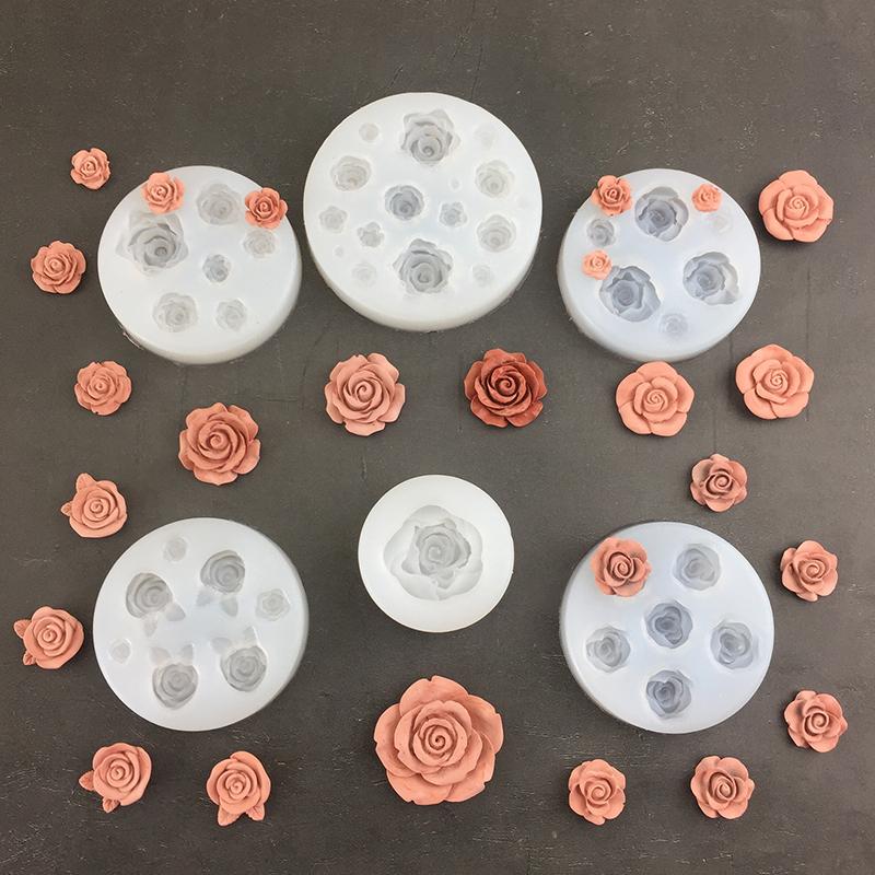 Soap Making Bar - 3D Rose Flower Shape Leaf Silicone