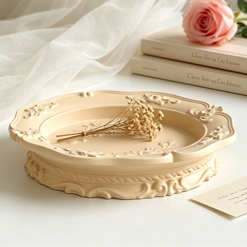 Soap Making Bar - Elegant Vintage Baroque Lace Silicone Mold,