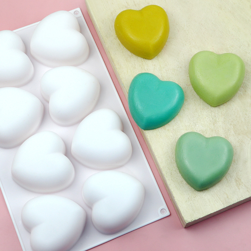 Soap Making Experiment - 8 Pcs Love Heart Silicone Soap