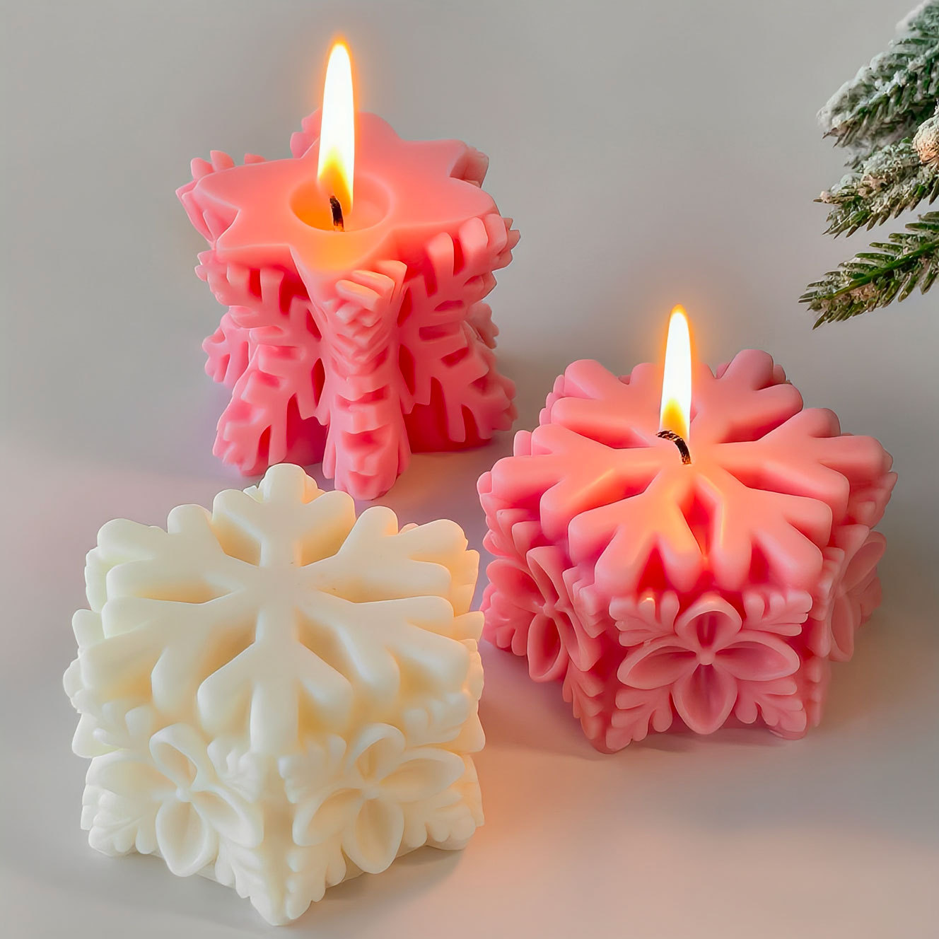 Soap Making Scents - Christmas Snowflake Pillar Candle Mold DIY