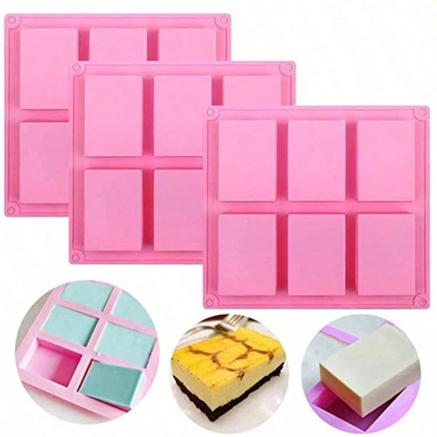 Soap Making Oven - 1-2 Pack 6‑Cavity DIY Silicone Molds,