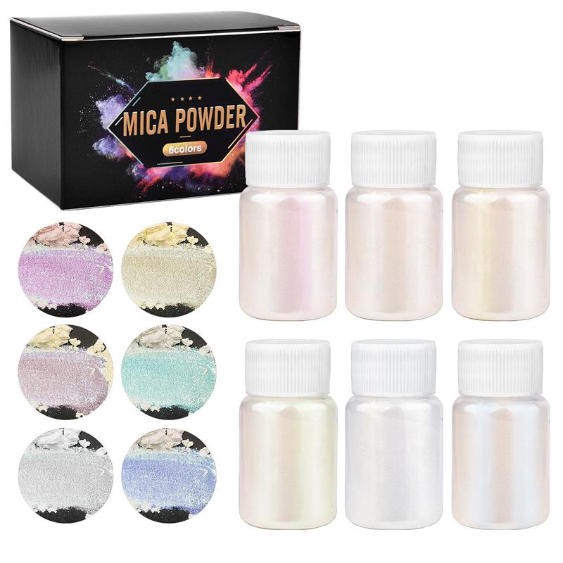 Mica Powder Colorant - 6 Pcs-Set Epoxy Resin Dye Mica