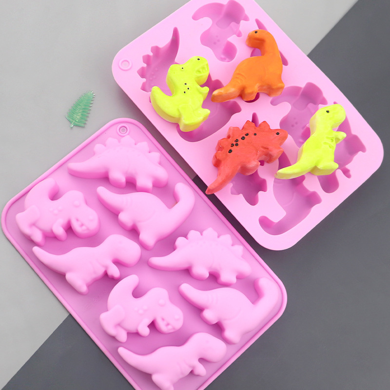 Soap Making Bar - Blues Wholesale 8 Dinosaurs Cartoon Silicone