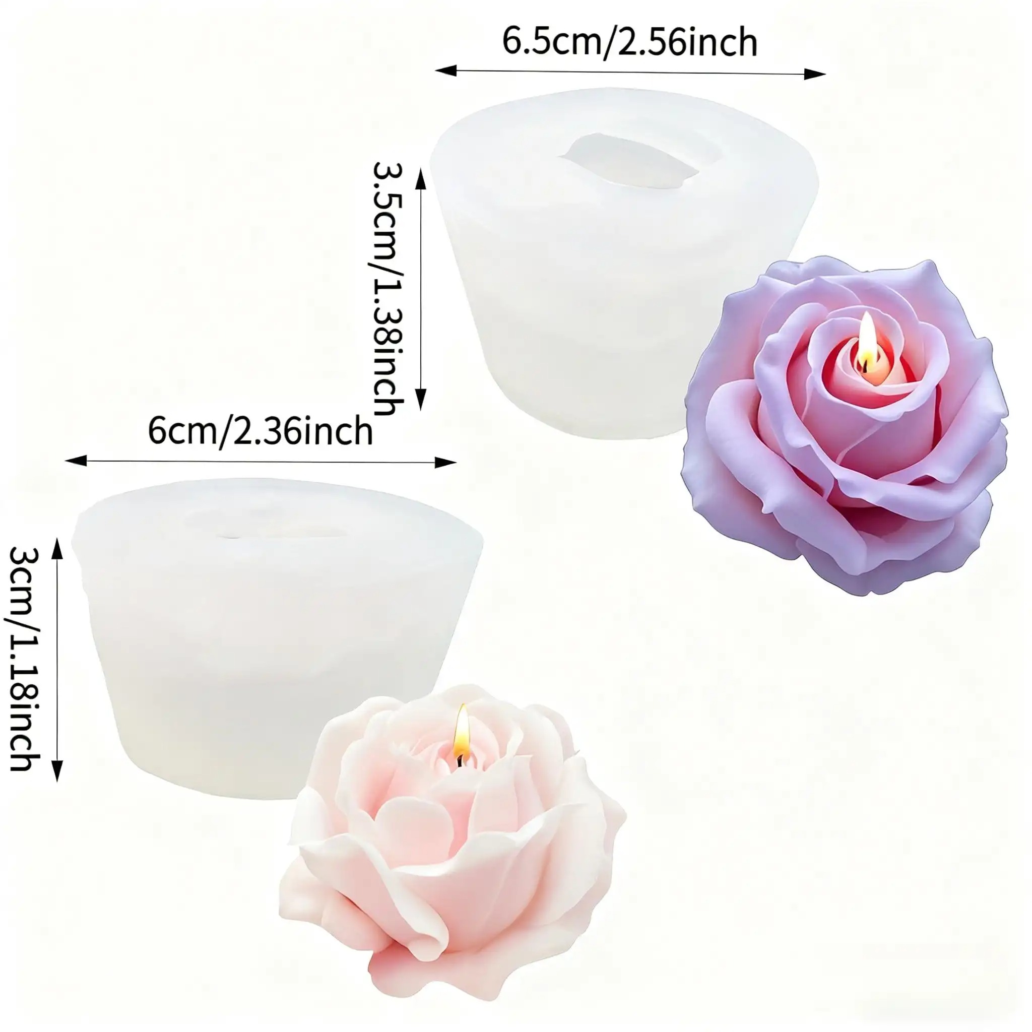 2-Piece Romantic 3D Rose Silic - Soap Making Scents ulasan dan harga