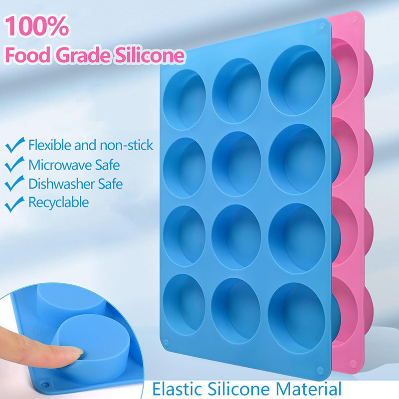 Round Silicone Molds 12-Cavity - Soap Making Bar ulasan dan harga