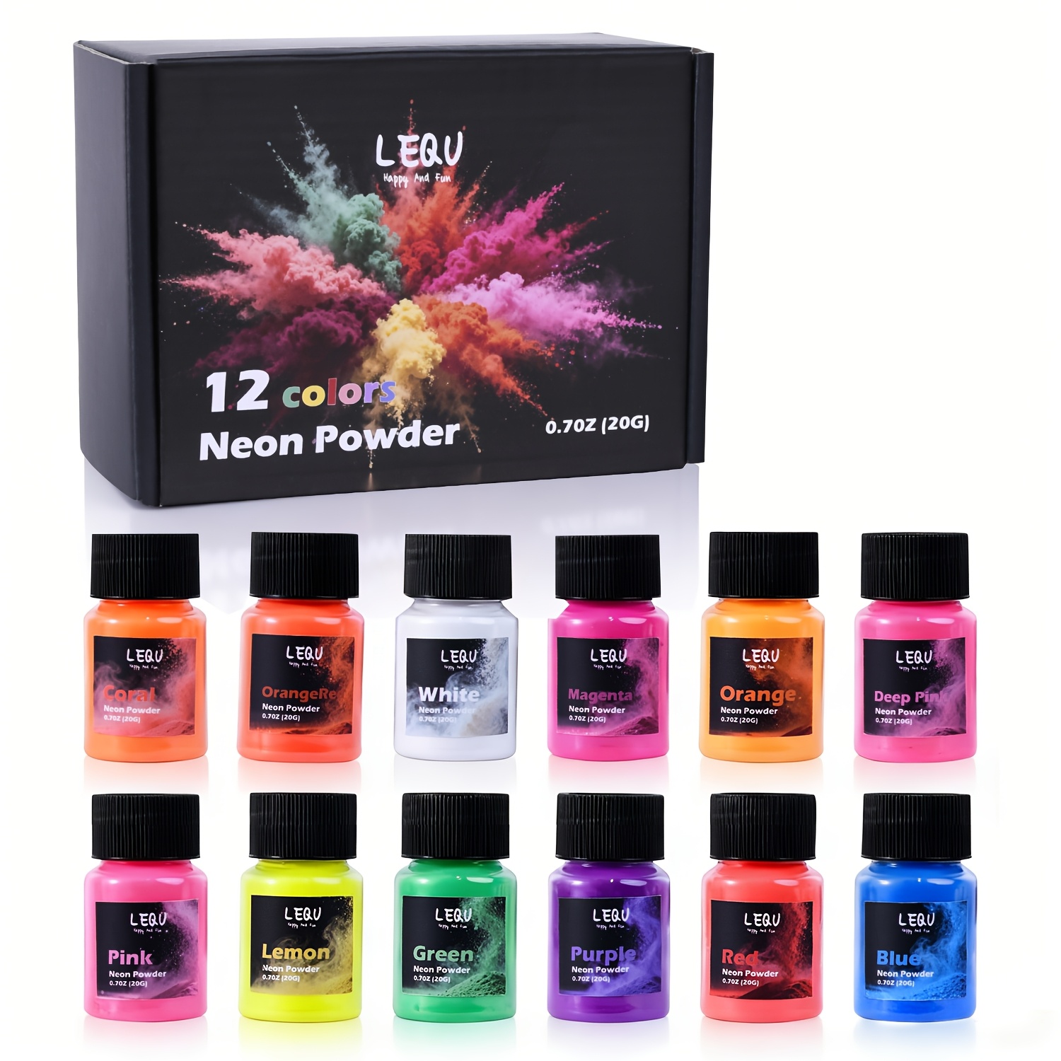 LEQU 12Colors Neon Fluorescent - Soap Making Experiment ulasan dan harga