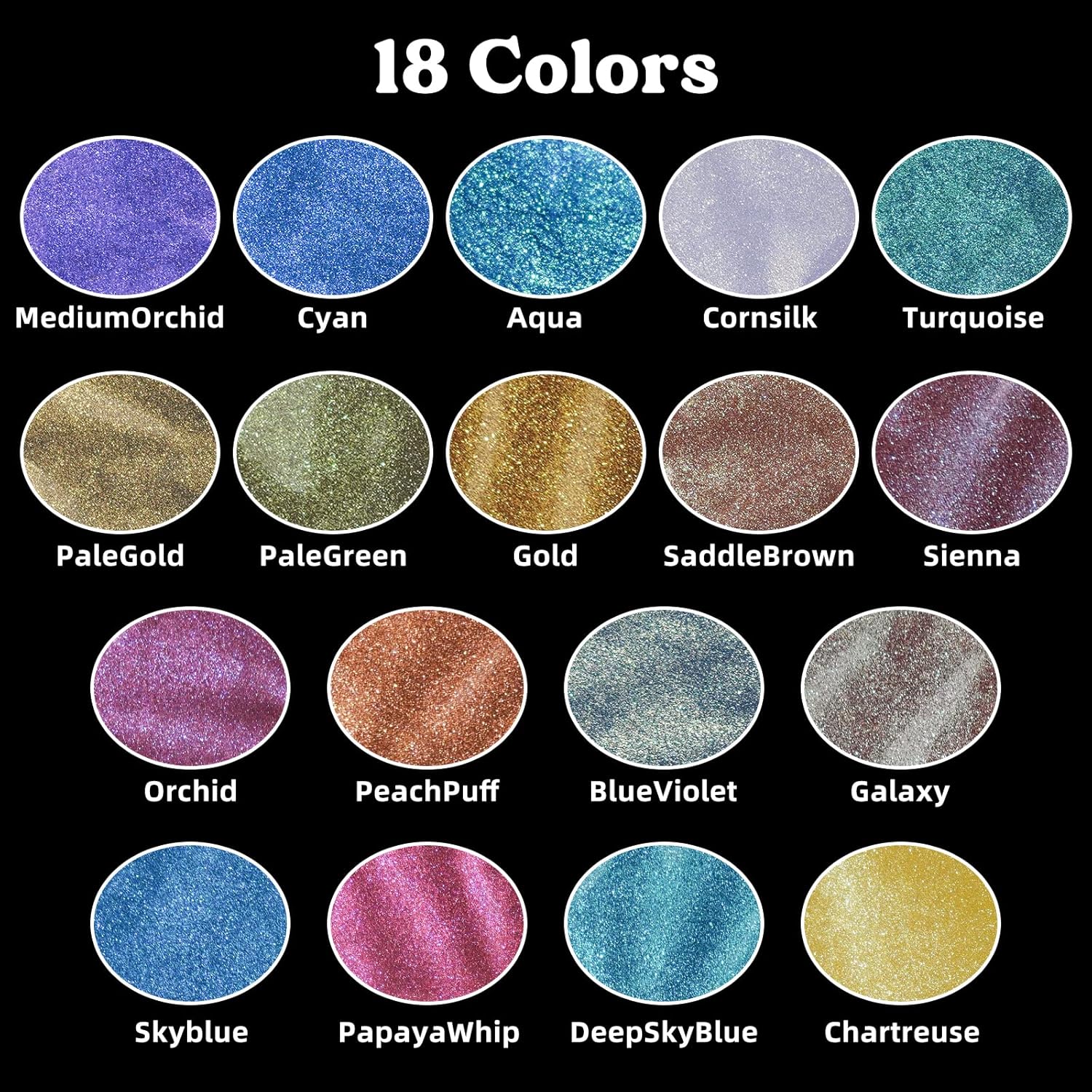 18-Color Chameleon Mica Powder - Mica Powder Colorant ulasan dan harga
