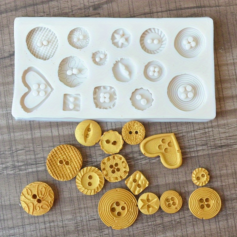Buttons Shape Silicone Mold Si - Soap Making Bar ulasan dan harga