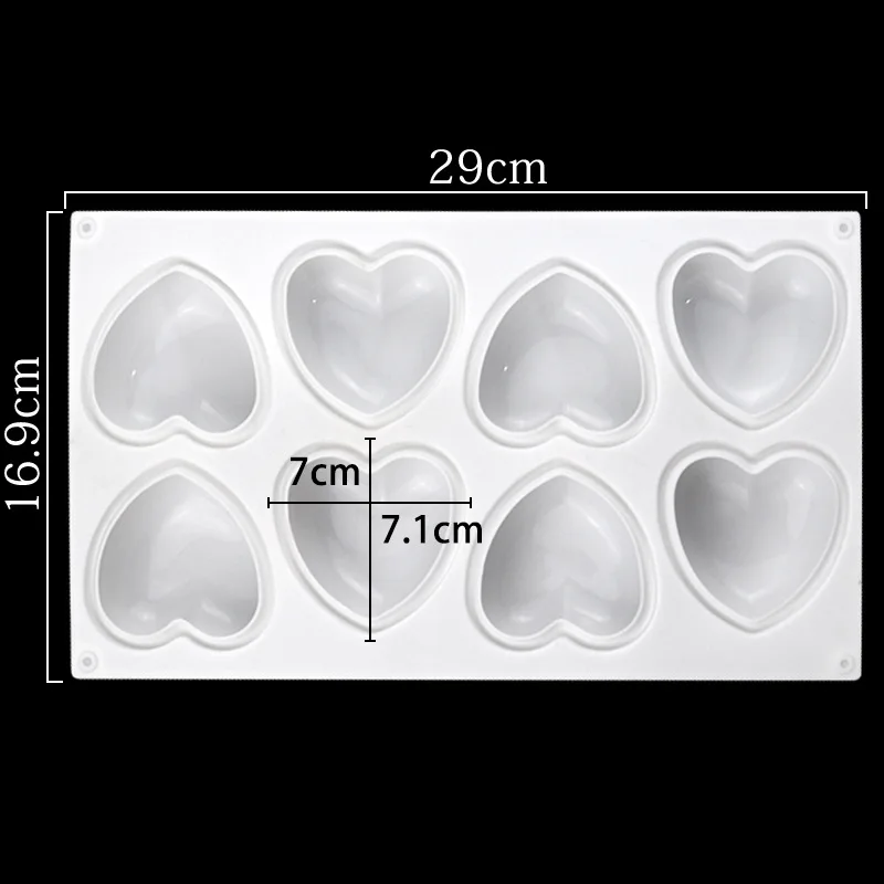 Love Heart Silicone Soap Mold  - Soap Making Experiment ulasan dan harga