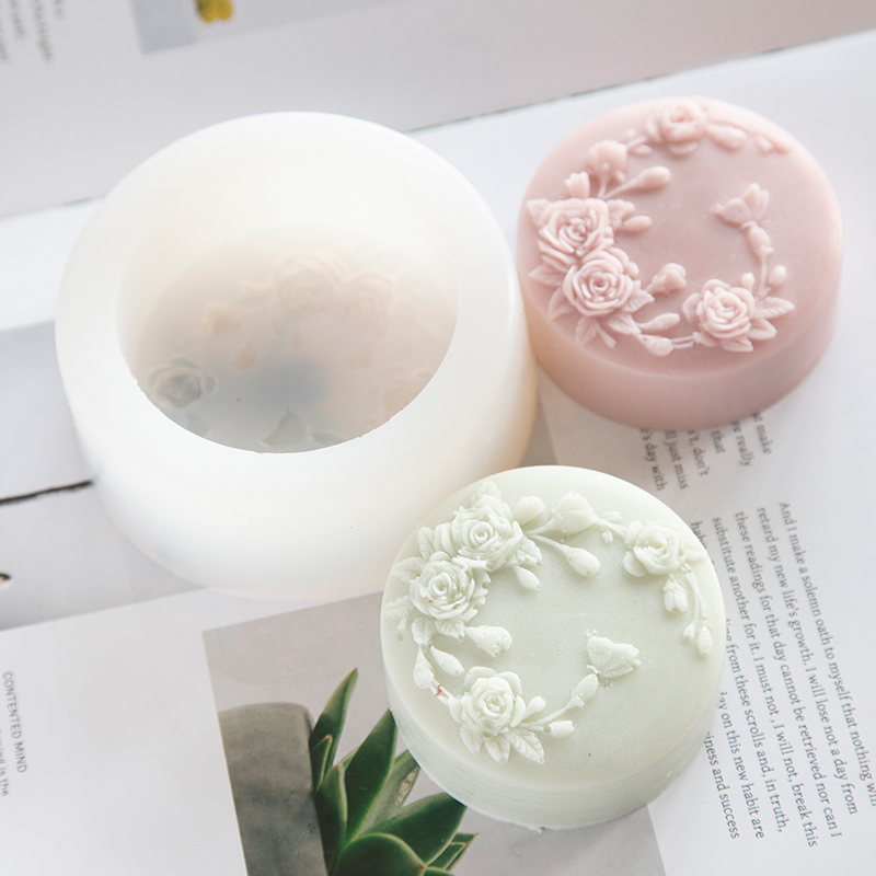 Round Shape Rose Flower Handma - Soap Making Scents ulasan dan harga