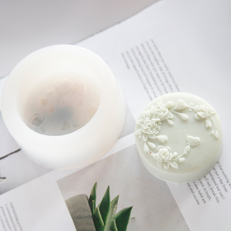 Round Shape Rose Flower Handma - Soap Making Scents ulasan dan harga