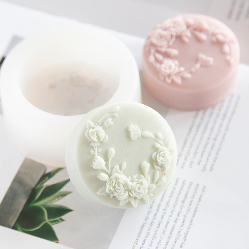 Round Shape Rose Flower Handma - Soap Making Scents ulasan dan harga
