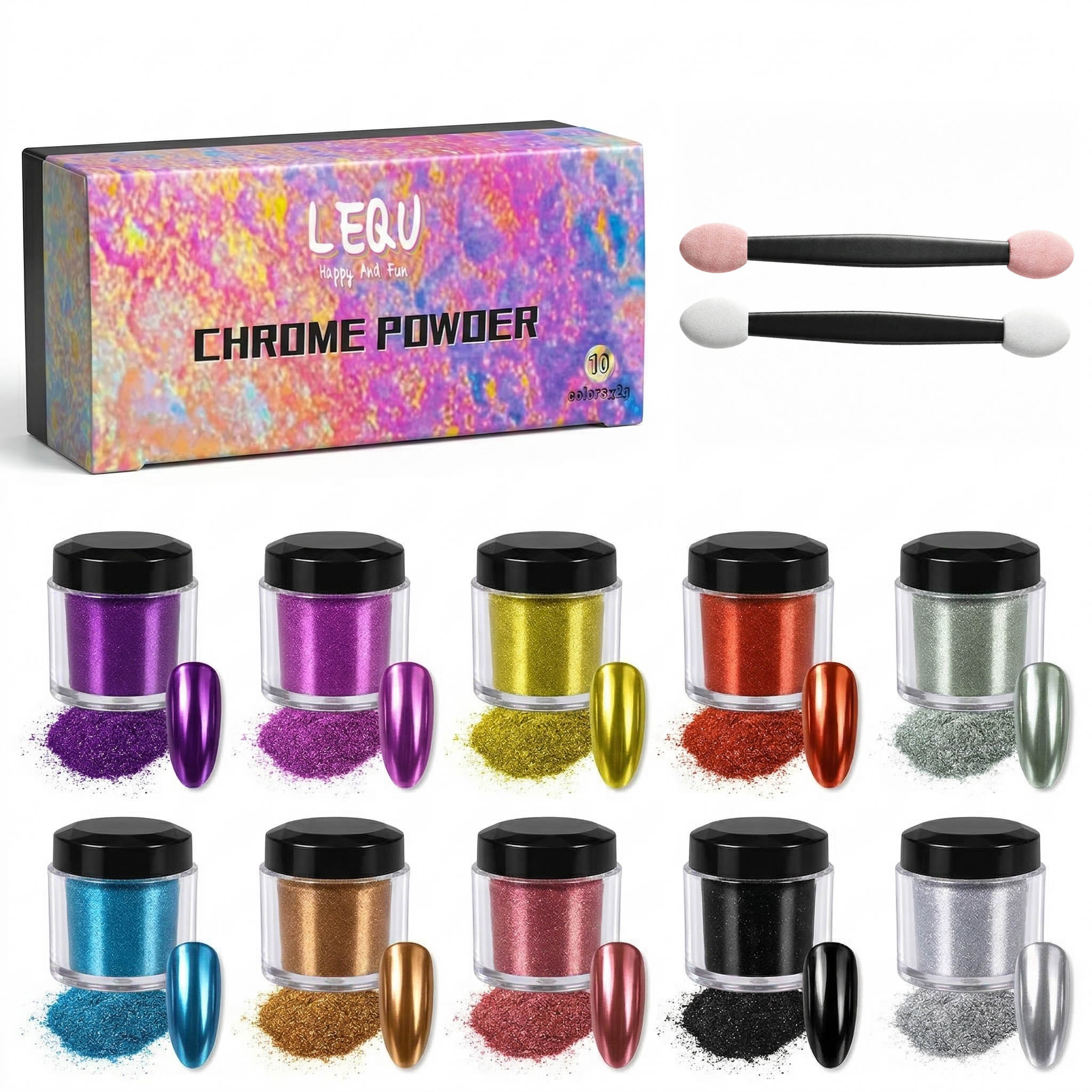 DIY 10-Color Magic Mirror Powd - Mica Powder Colorant ulasan dan harga
