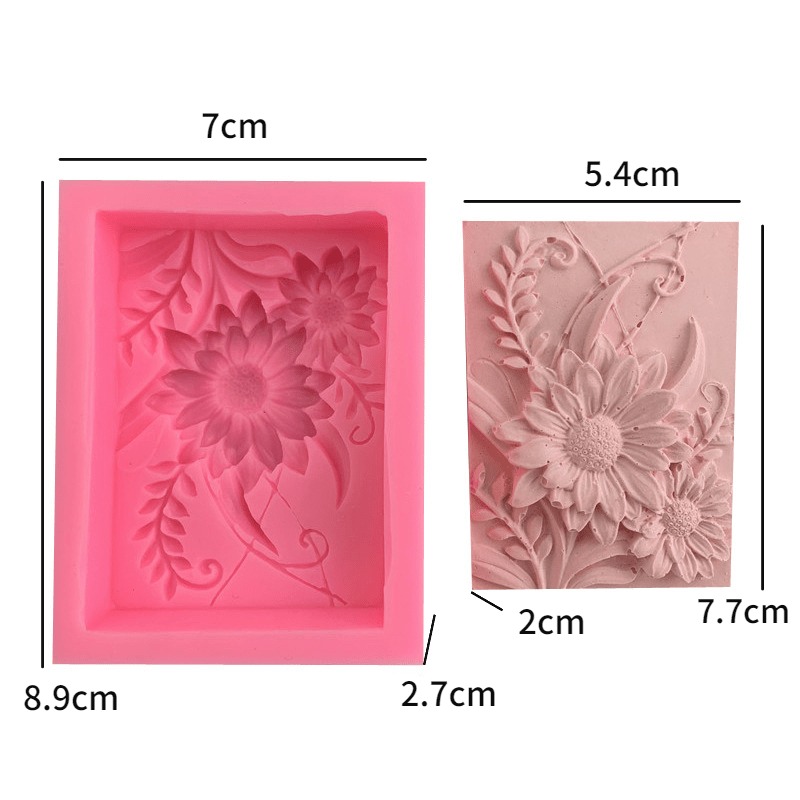 1pc 3D Square Rose Flower Sili - Soap Making Experiment ulasan dan harga