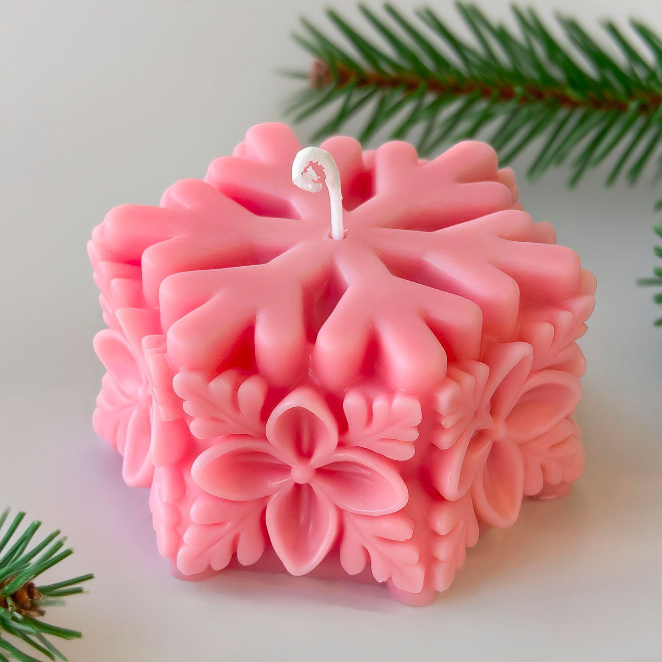 Christmas Snowflake Pillar Can - Soap Making Scents ulasan dan harga