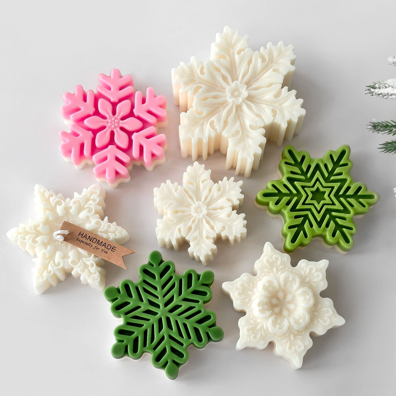 Christmas Snowflake Pillar Can - Soap Making Scents ulasan dan harga