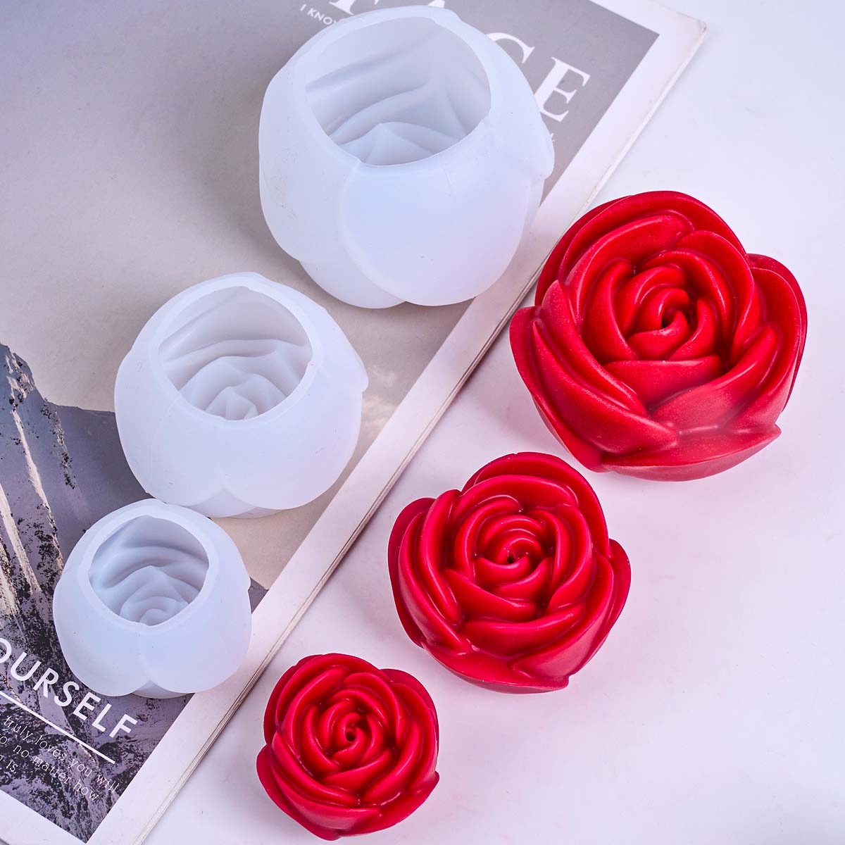 3D Flower Shape Silicone Candl - Soap Making Scents ulasan dan harga