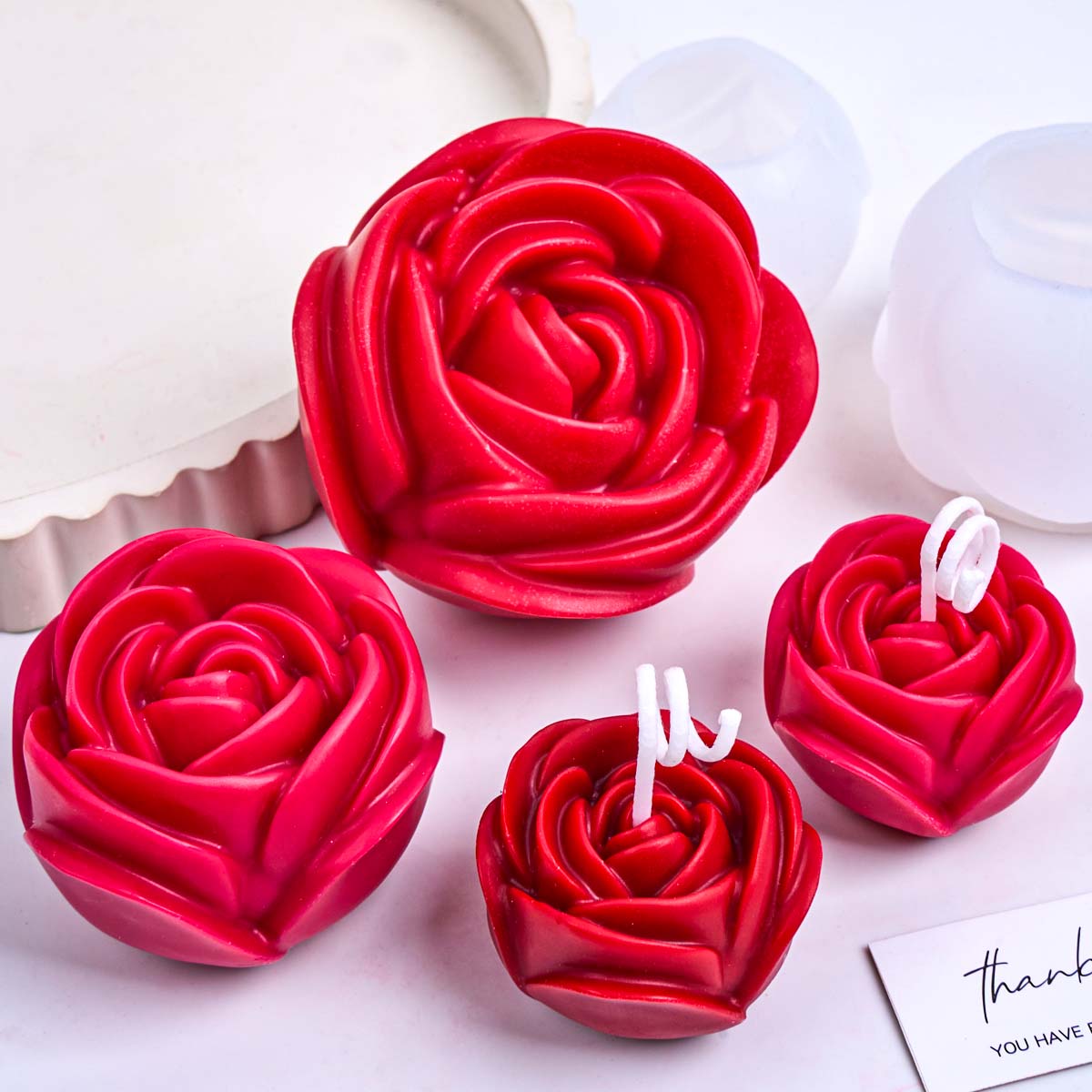 3D Flower Shape Silicone Candl - Soap Making Scents ulasan dan harga