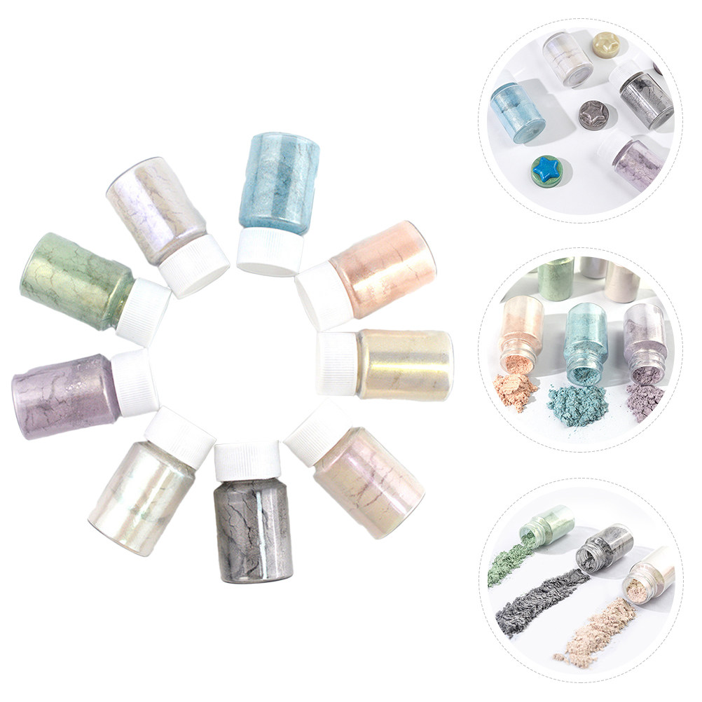 9Pcs Mica Pigment Powder Set G - Mica Powder Colorant ulasan dan harga