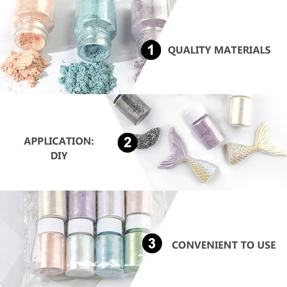 9Pcs Mica Pigment Powder Set G - Mica Powder Colorant ulasan dan harga