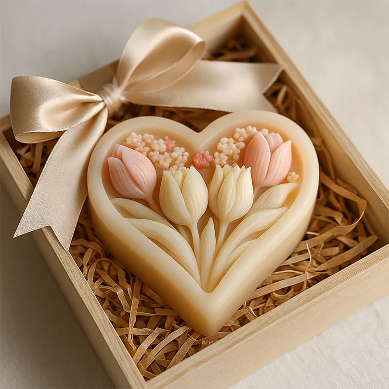 Silicone Mold for Heart-shaped - Soap Making Experiment ulasan dan harga