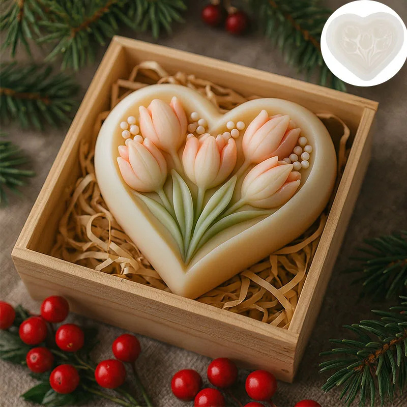 Silicone Mold for Heart-shaped - Soap Making Experiment ulasan dan harga